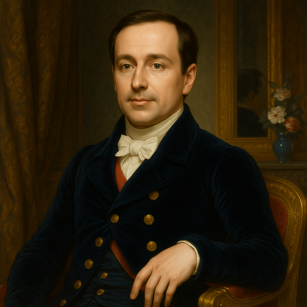 Neoclassical salon portrait of a seated subject